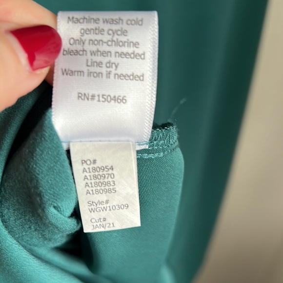 EUC - 41 Hawthorn Clearwater Mixed Material Surplice Blouse (S) - Picture 7 of 10